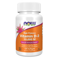 Now Foods Vitamin D3 10,000 IU - 120 Soft Caps - Probiotic.co.uk