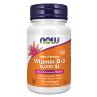 Now Foods Vitamin D-3 High Potency 5,000 IU - 240 Softgels - Probiotic.co.uk