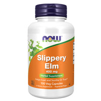 Now Foods Slippery Elm 400mg - 100 Veg Capsules - Probiotic.co.uk