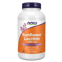 Now Foods Sunflower Lecithin 1200mg - 200 Softgels - Probiotic.co.uk