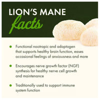 Swanson Lion's Mane Mushroom - Full Spectrum 500mg - 60 caps - Probiotic.co.uk