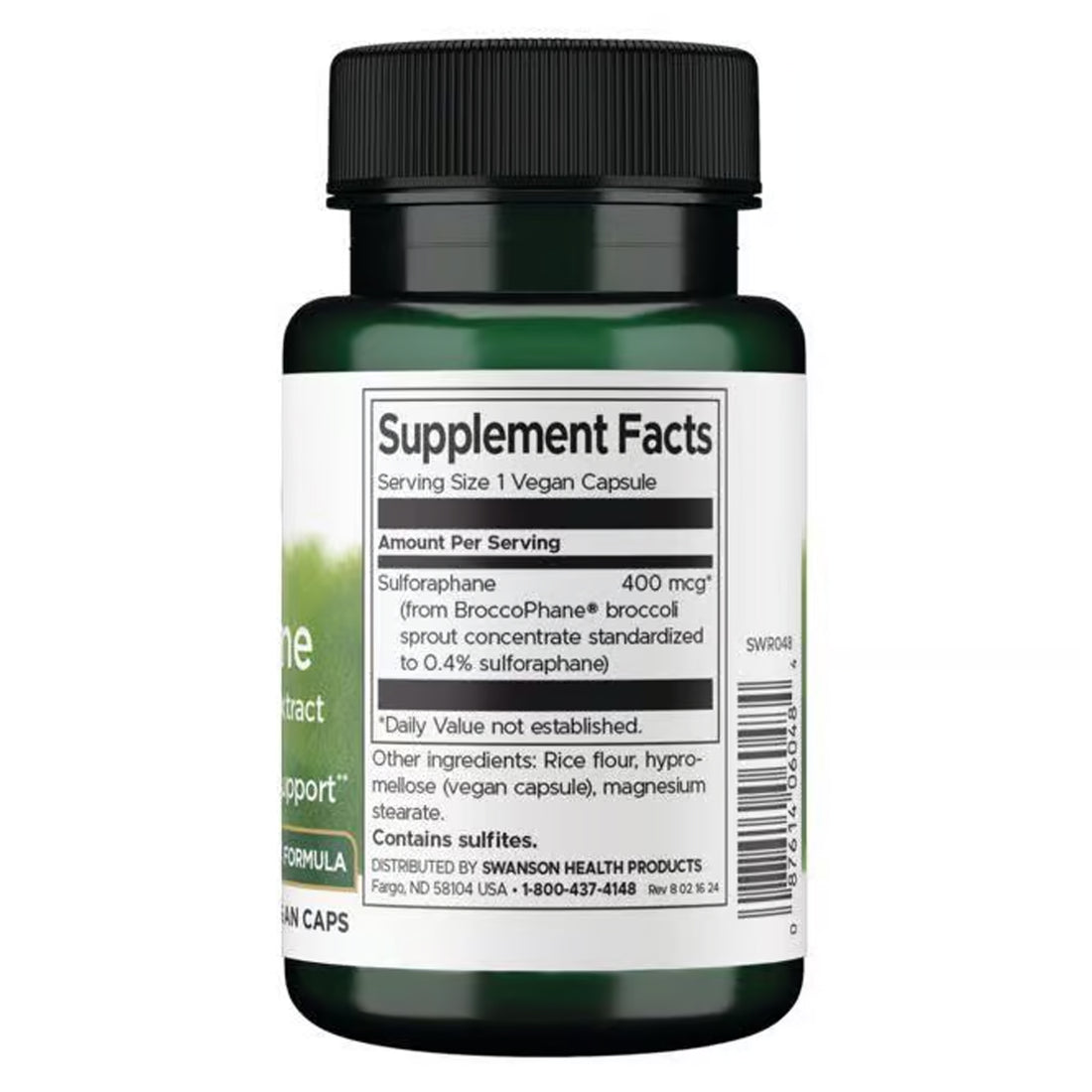 Swanson Sulforaphane from Broccoli  - 400 mcg 60 Caps - Probiotic.co.uk