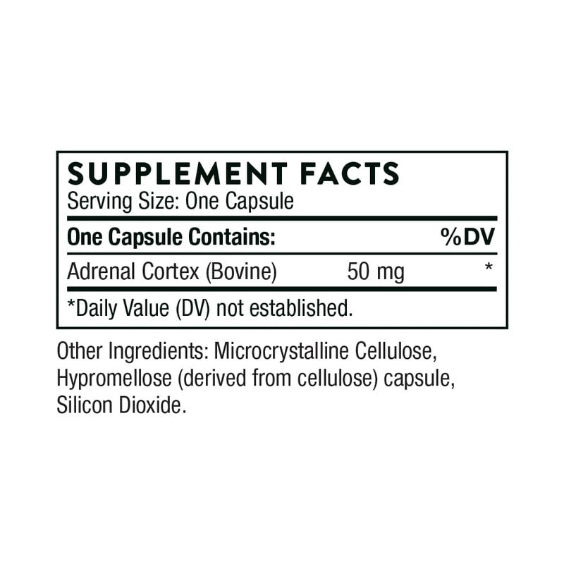 Thorne Research Adrenal Cortex 50mg - 60 capsules - Probiotic.co.uk