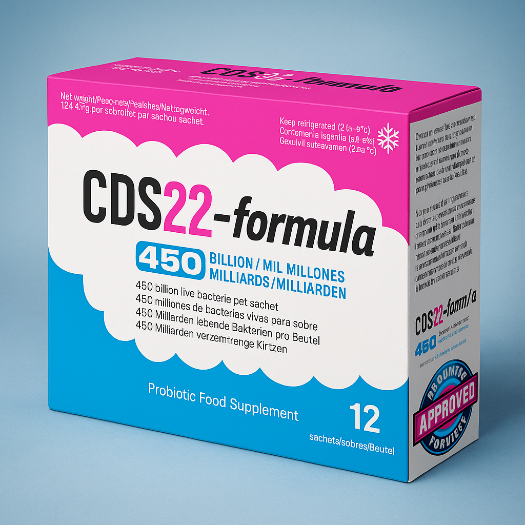 CDS22-formula box on blue background