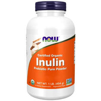 Now Foods Organic Inulin Prebiotic Pure Powder - 227g or 454g