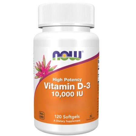 Now Foods Vitamin D3 10,000 IU - 120 Soft Caps