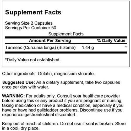 Swanson Turmeric 720mg - 100 Caps