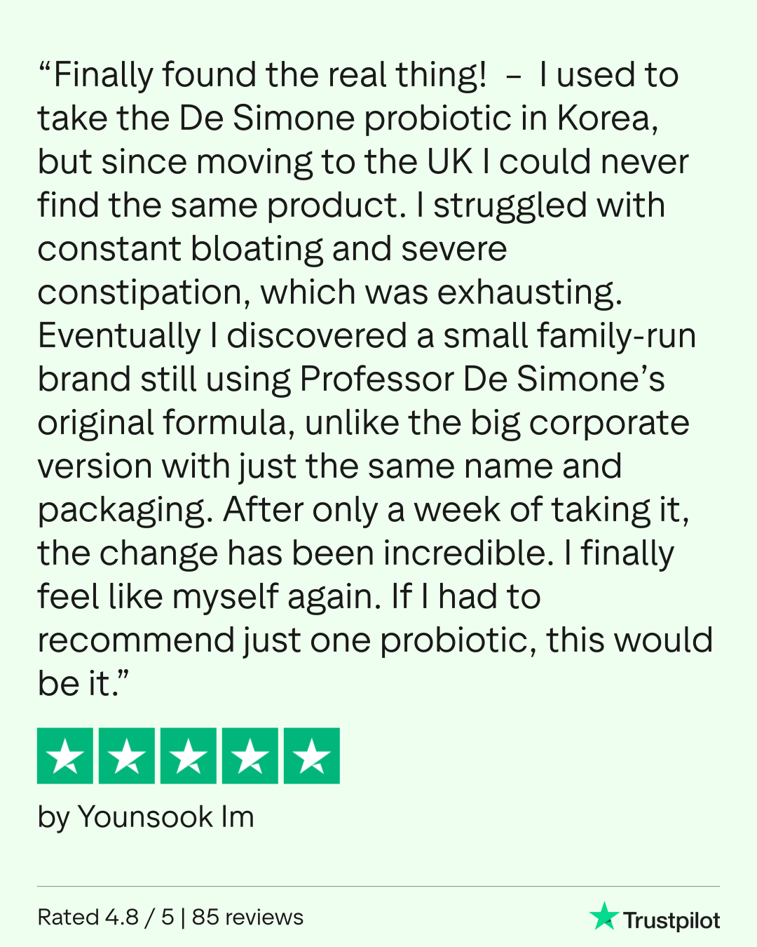 Probiotic.co.uk Trustpilot Review about Fast Shipping