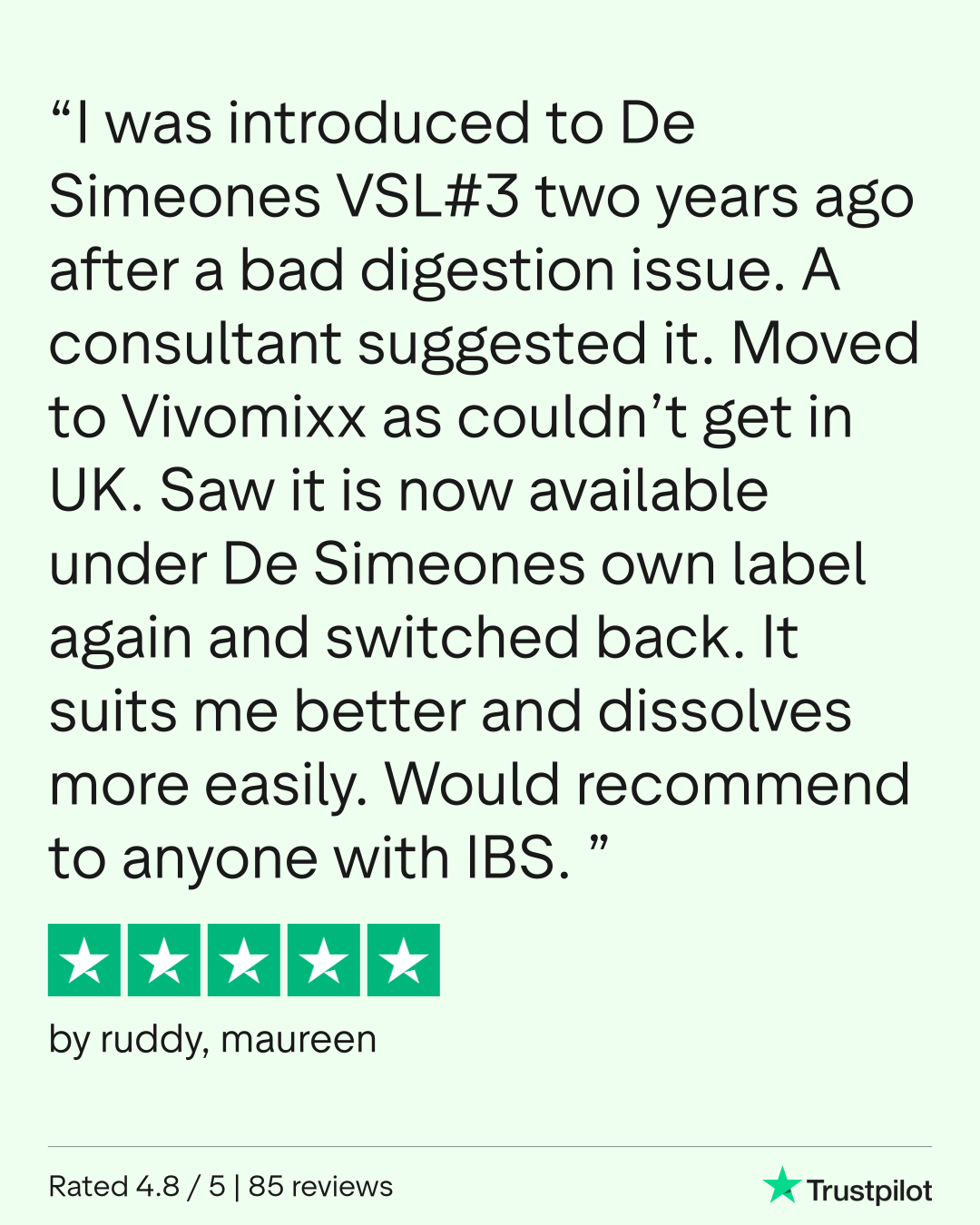 Probiotic.co.uk  Trustpilot Review about Best Probiotic in the UK