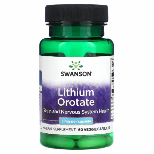 Swanson Lithium Orotate 5mg - 60 Caps