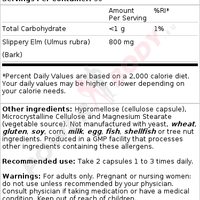 Now Foods Slippery Elm 400 mg - 100 Veg Capsules - Probiotic.ie