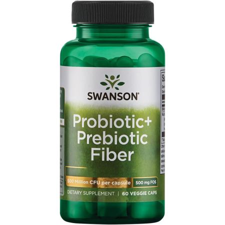 Swanson Probiotic + Prebiotic Fibre 500 million CFU - 60 Caps