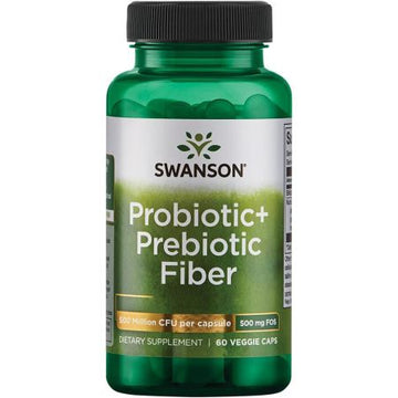 Swanson Probiotic + Prebiotic Fibre 500 million CFU - 60 Caps